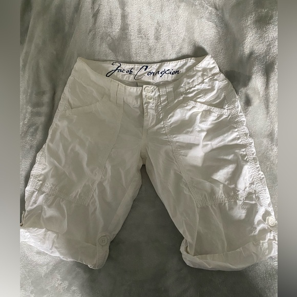 Jacob connexion cargo shorts, creme white, 100% coton - Picture 1 of 7